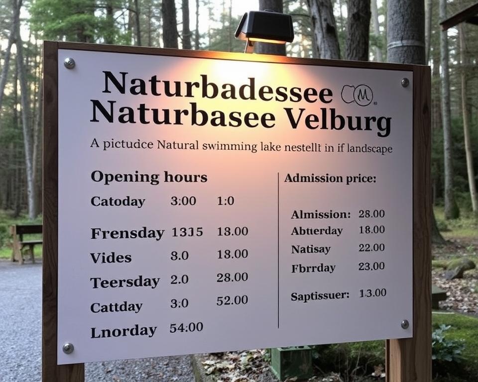 Öffnungszeiten Naturbadesee Velburg