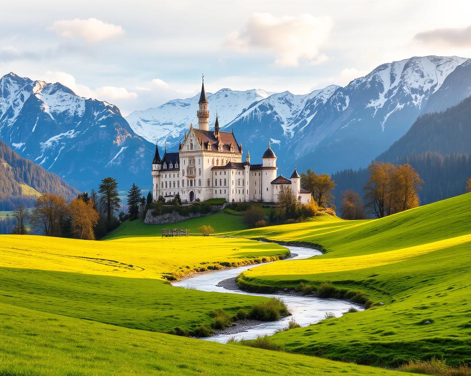Schloss Neuschwanstein Alpenpanorama