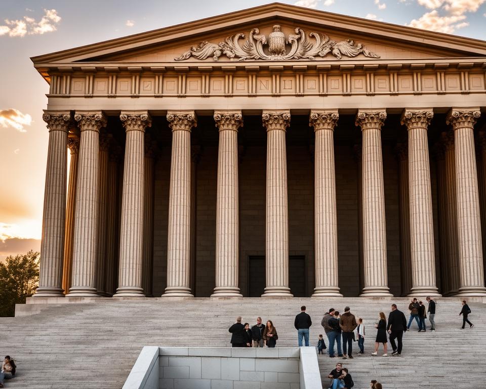 Walhalla Außengestaltung dorische Säulen