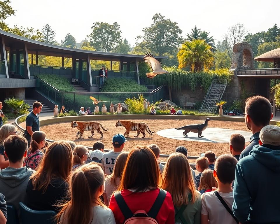 Zooattraktionen Nürnberg Tiershows