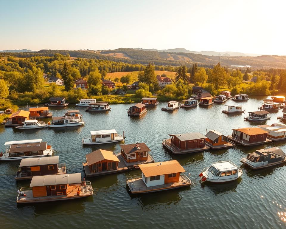 Hausboottypen Brombachsee Floating Village