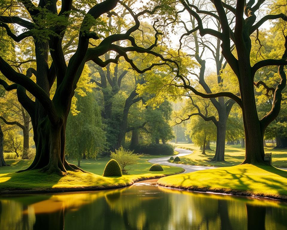 Bayerische Parklandschaft mit seltenen Bäumen Bayerische Parklandschaft mit seltenen Bäumen