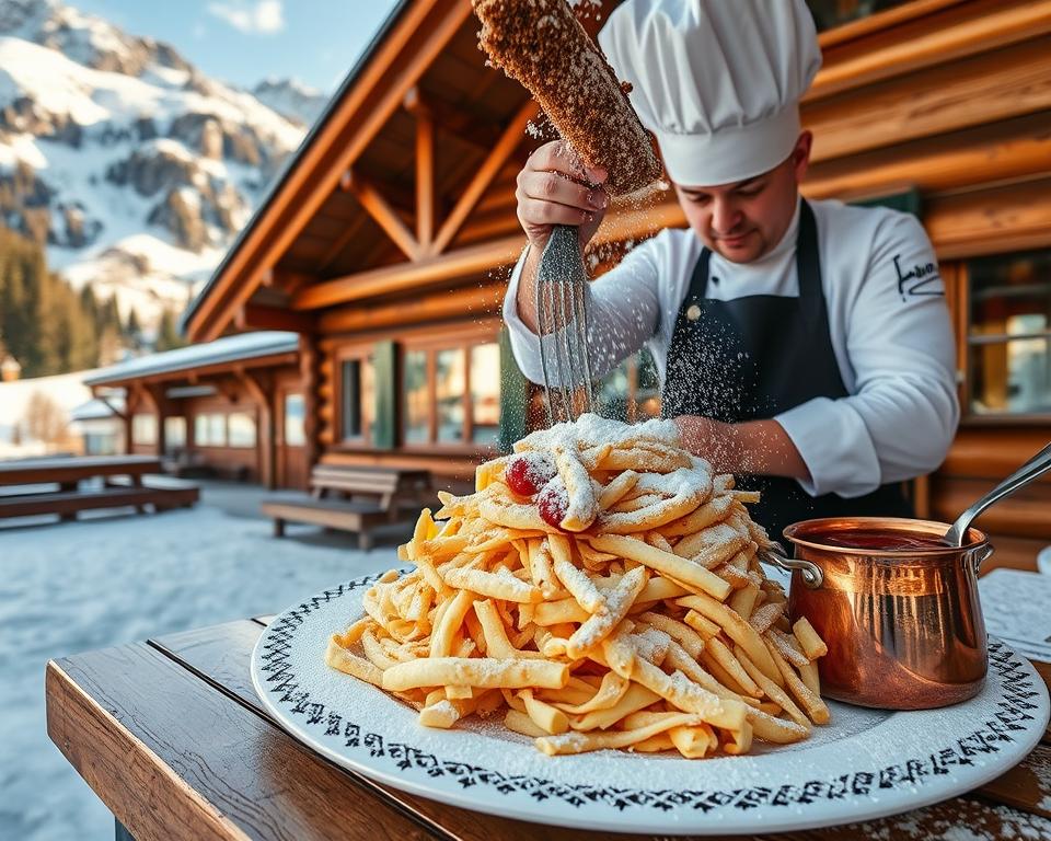 Kaiserschmarrn Zubereitung Almhütte