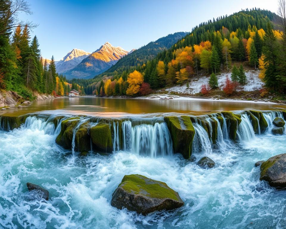 Schliersee Wasserfall Jahreszeiten