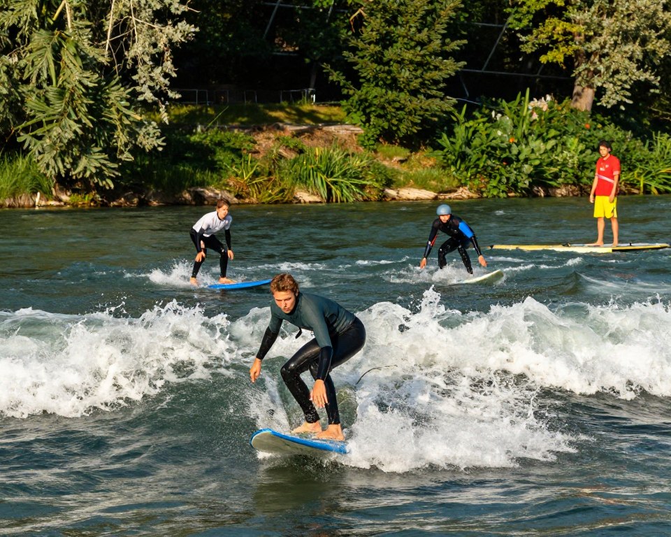 Sicherheit beim Eisbach Surfen in München Sicherheit beim Eisbach Surfen in München