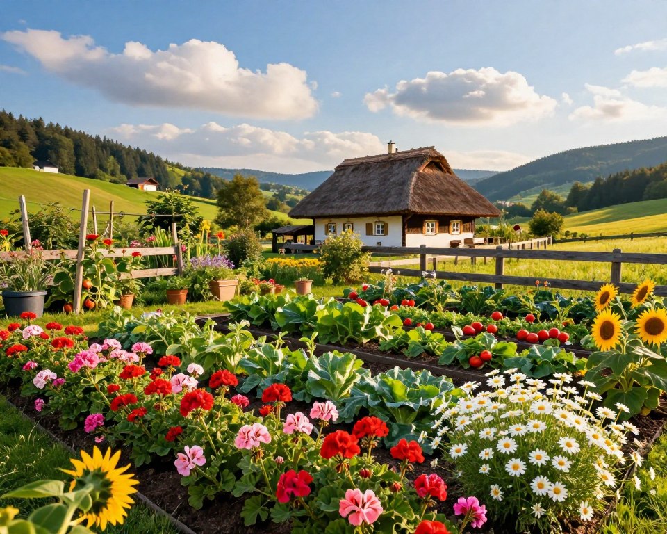 ländlicher Gartencharme im bayerischen Bauerngarten